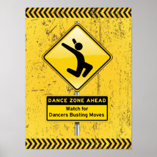 Poster Zone de danse À l'avant-garde pour les danseurs Bu