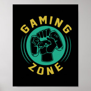 Poster Zone de jeu cadeau Gamer