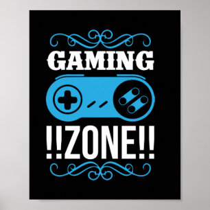 Poster Zone de jeu cadeau Gamer