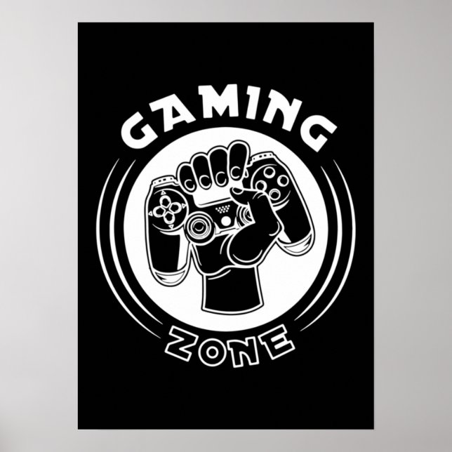 Poster Zone de jeu, Mancave - Drôle Vidéo Gamer, Jeu P (Devant)