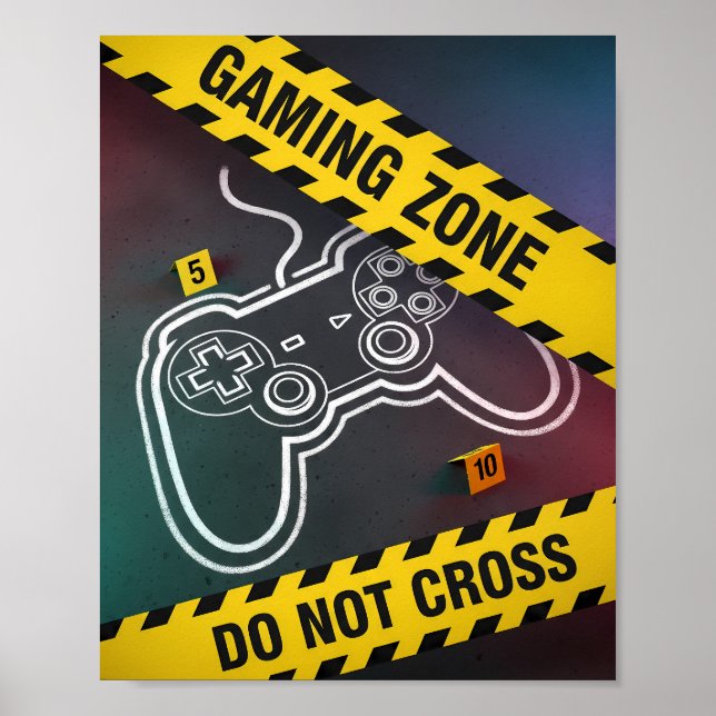 Poster Zone de jeu Ne pas franchir (Devant)