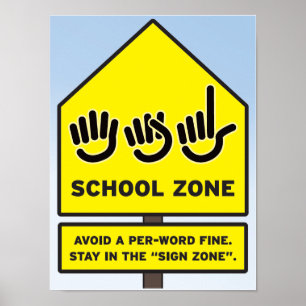 Poster Zone de l'école ASL