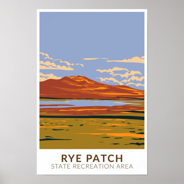Poster Zone de loisirs d'État de Rye Patch, Nevada, vinta (Devant)