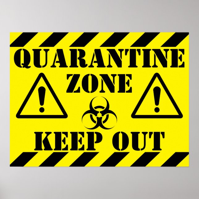 Poster Zone de quarantaine (Devant)