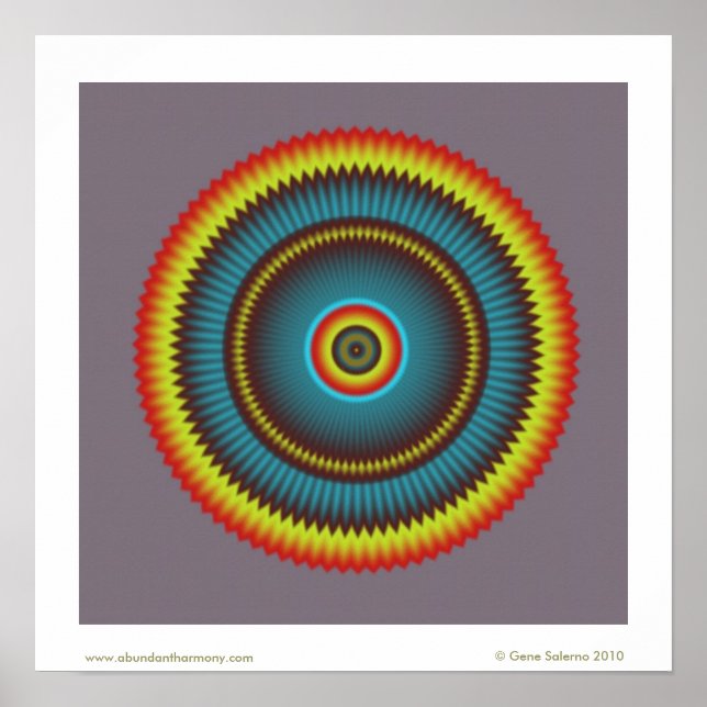 Poster Zone grise Mandala (Devant)