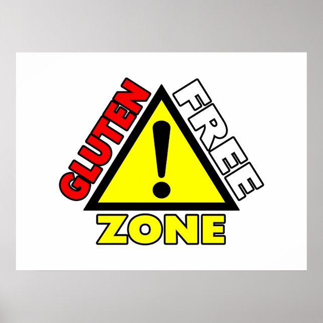 Poster Zone sans gluten (maladie coeliaque - allergie au  (Devant)