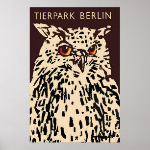 Poster Zoo Berlin (owl) Tiergarten