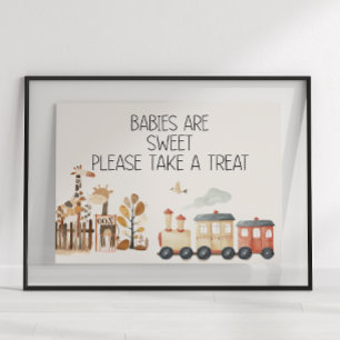 Poster Zoo Safari Nursery Animaux Baby shower Favoriser