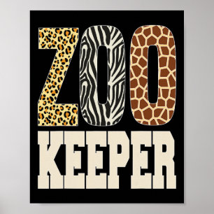 Poster Zookeeper Animaux Zoo Wildlife Lover Safari Savann