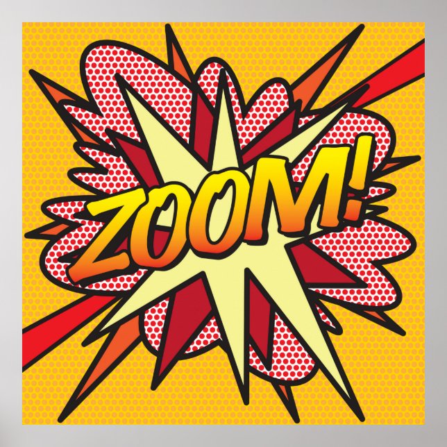 Poster ZOOM de la Pop Art de la bande dessinée (Devant)