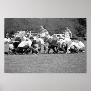 Poster Zoomie Rugby Scrum