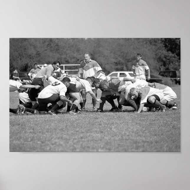 Poster Zoomie Rugby Scrum (Devant)