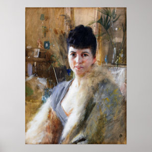 Poster Zorn - Lady With Fur Cape 1887