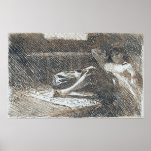 Poster Zorn - Odalisque endormie 1886