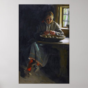 Poster Zorn - Pommes de terre pelées