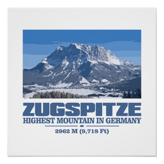 Poster Zugspitze (Devant)
