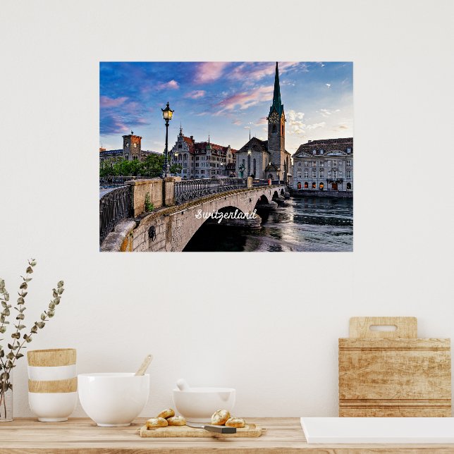Poster Zurich, Suisse (Cuisine)