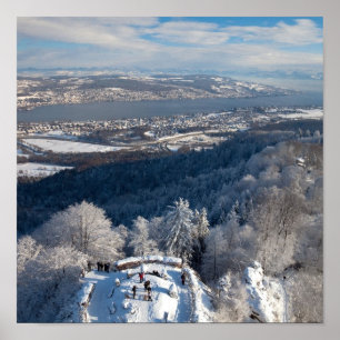 Poster Zurich Suisse Hiver