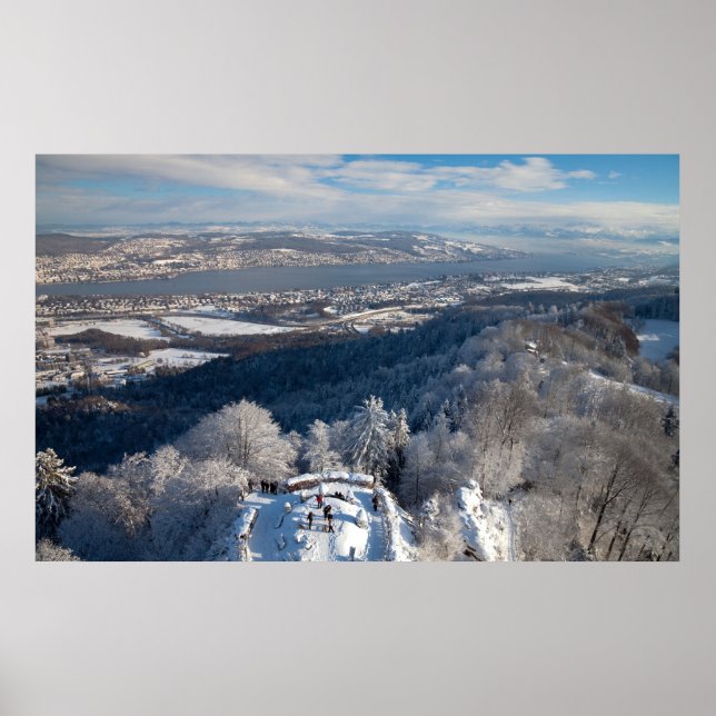 Poster Zurich Suisse Hiver (Devant)