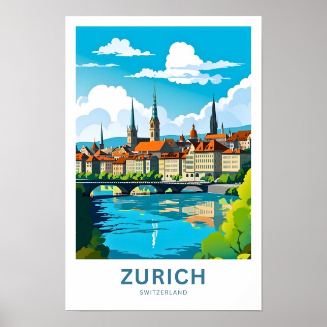 Poster Zurich Suisse Imprimer (Devant)