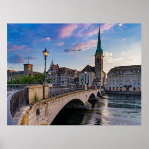 Poster Zurich, Suisse photo pittoresque,