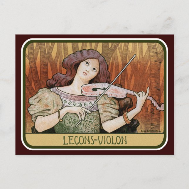 Postercard: Violin Lessons by Paul Berthon Postcard (Front)