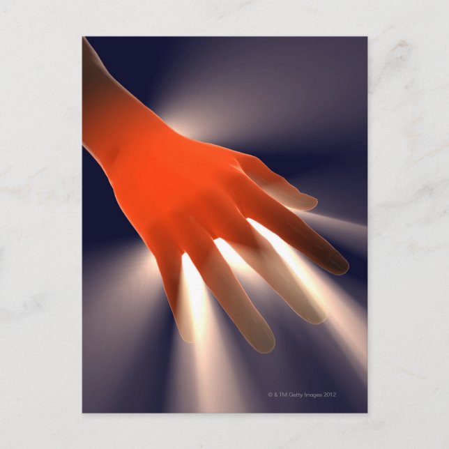 Posterior View of Right Hand. Postcard (Front)