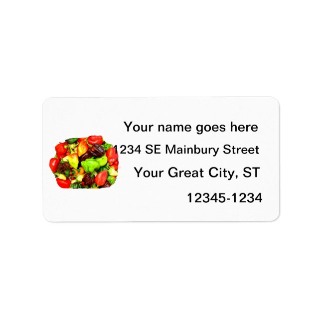 Posterized Hot Pepper Assortment Picture Label (Front)