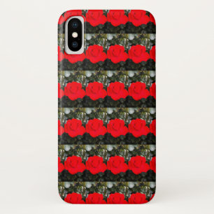 Posterized Red Roses Pattern Case-Mate iPhone Case