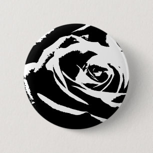 Posterized Rose Art 2 Inch Round Button