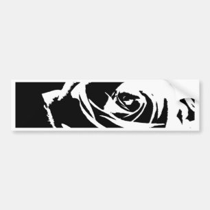 Posterized Rose Art Bumper Sticker