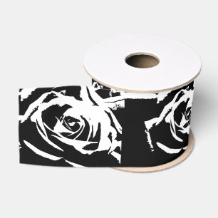 Posterized Rose Art Grosgrain Ribbon