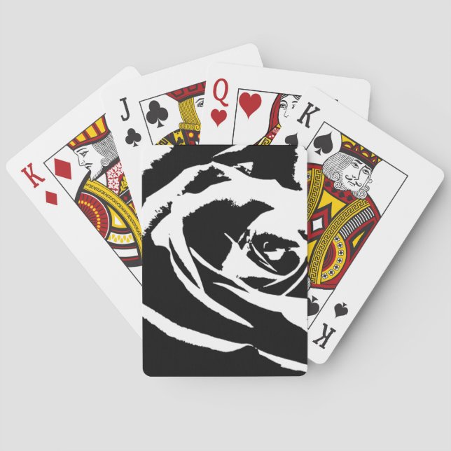 Posterized Rose Art Playing Cards (Back)
