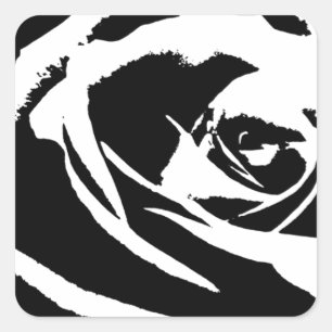 Posterized Rose Art Square Sticker