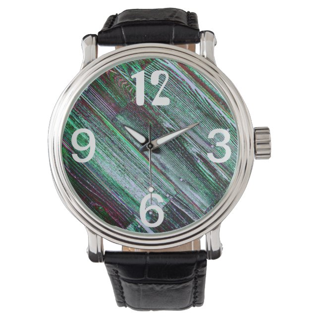 Posterized Wood Floor with Nails Watch (Front)