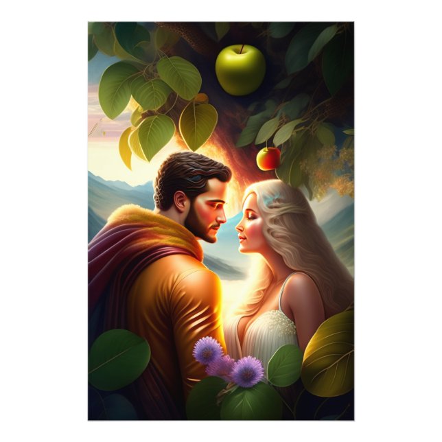 Posters d'art mural d'Adam, Eve et Paradise (Devant)