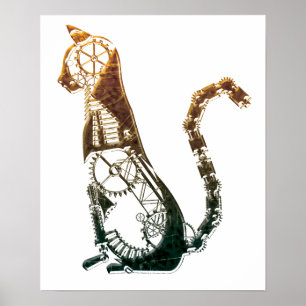 posters de chat Steampunk