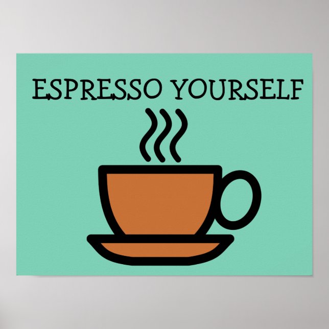 Posters de cuisine café, Espresso vous-même (Devant)