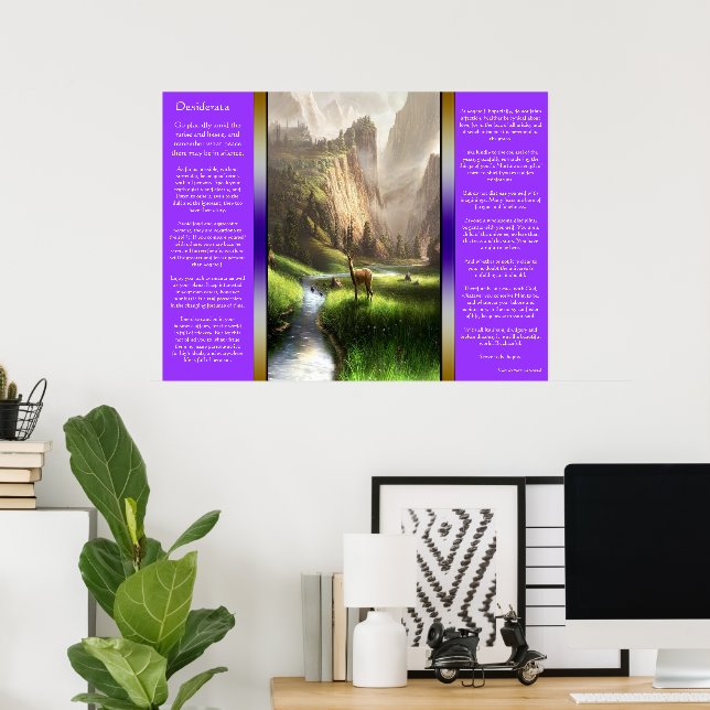 Posters de la vallée de Deer Desiderata (Bureau à domicile)