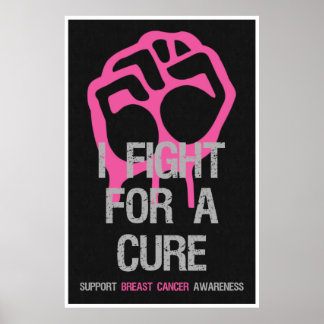Posters de sensibilisation au cancer du sein lutte