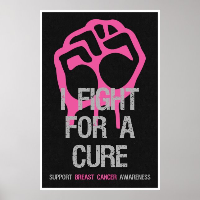 Posters de sensibilisation au cancer du sein lutte (Devant)