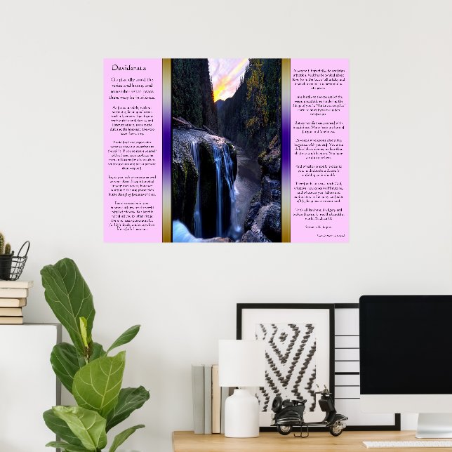Posters Desiderata Petites chutes d'eau (Bureau à domicile)