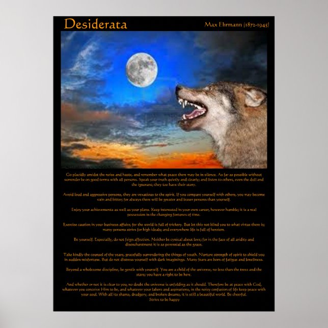 Posters du Desiderata Night Howl (Devant)