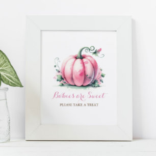 Posters en Baby shower Citrouille rose