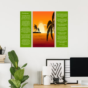 Posters en silhouette du palmier Desiderata
