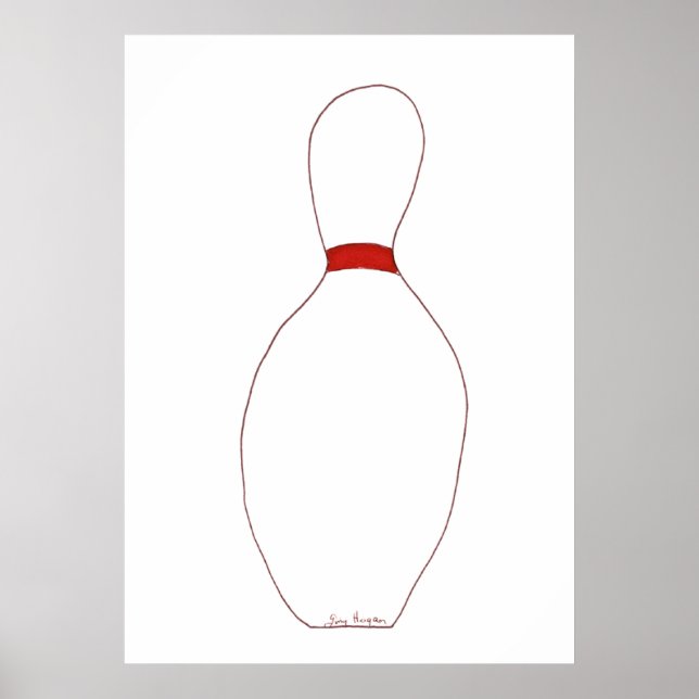 Posters et impressions de la broche de Bowling (Devant)