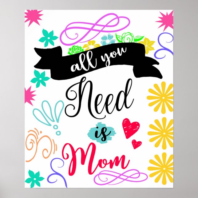 Posters for Mom- Mother's Day Poster- Mom Gift (Front)