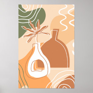 Posters minimalistes Boho Chic Botanique Vase Art