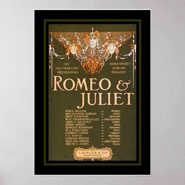 Posters Théâtre Vintage Romeo Juliet (Devant)