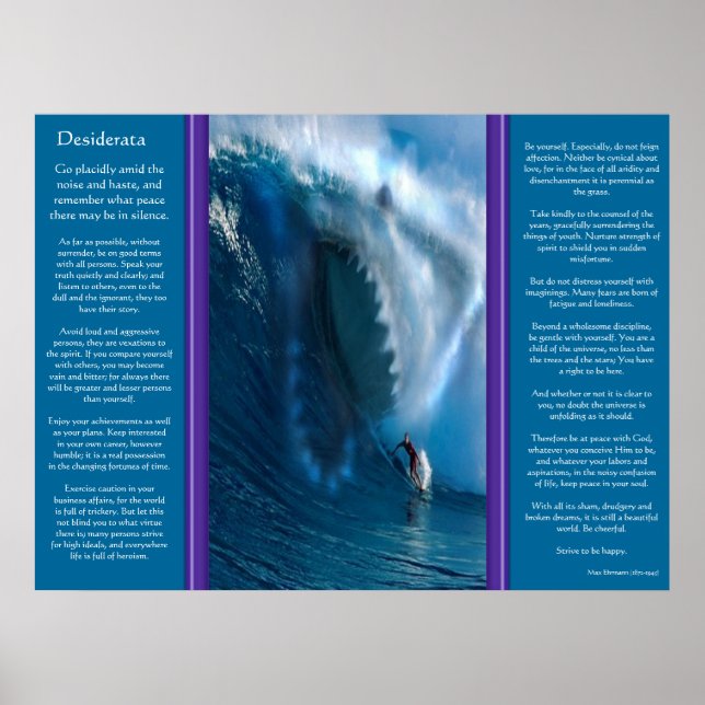 Posters visages de requins Desiderata (Devant)